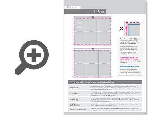 Product Bild faltblatt__gefalzt_auf_10_5_cm_x_29_7_cm__vertikaler_wickefalz__6-seitig