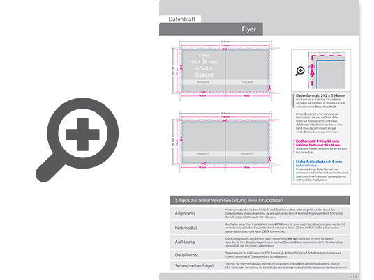 Product Bild faltblatt__gefalzt_auf_quadrat_9_8_cm_x_9_8_cm__vertikaler_mittelfalz__4-seitig