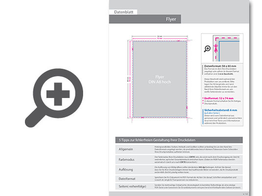 Product Bild hochglanz-uv-lack-flyer_din_a8_(5_2_cm_x_7_4_cm)__beidseitig_bedruckt