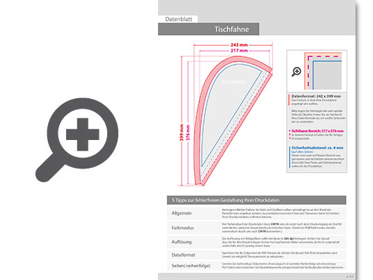 Product Bild hochwertige_tischfahne_46_cm__4_0-farbig_bedruckt_inkl__system
